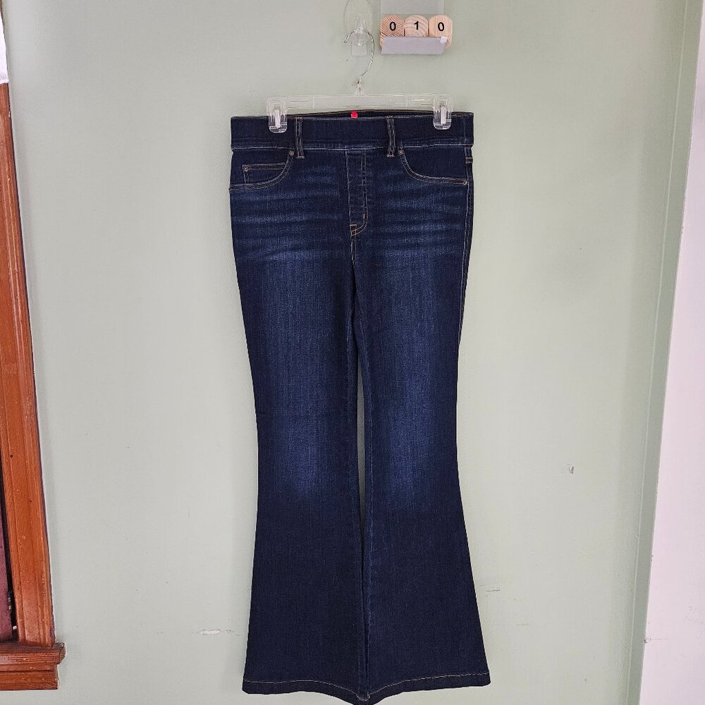 Spanx Clean Indigo Bootcut Trouser Jeans Women Size Medium Denim Stretch Shaping